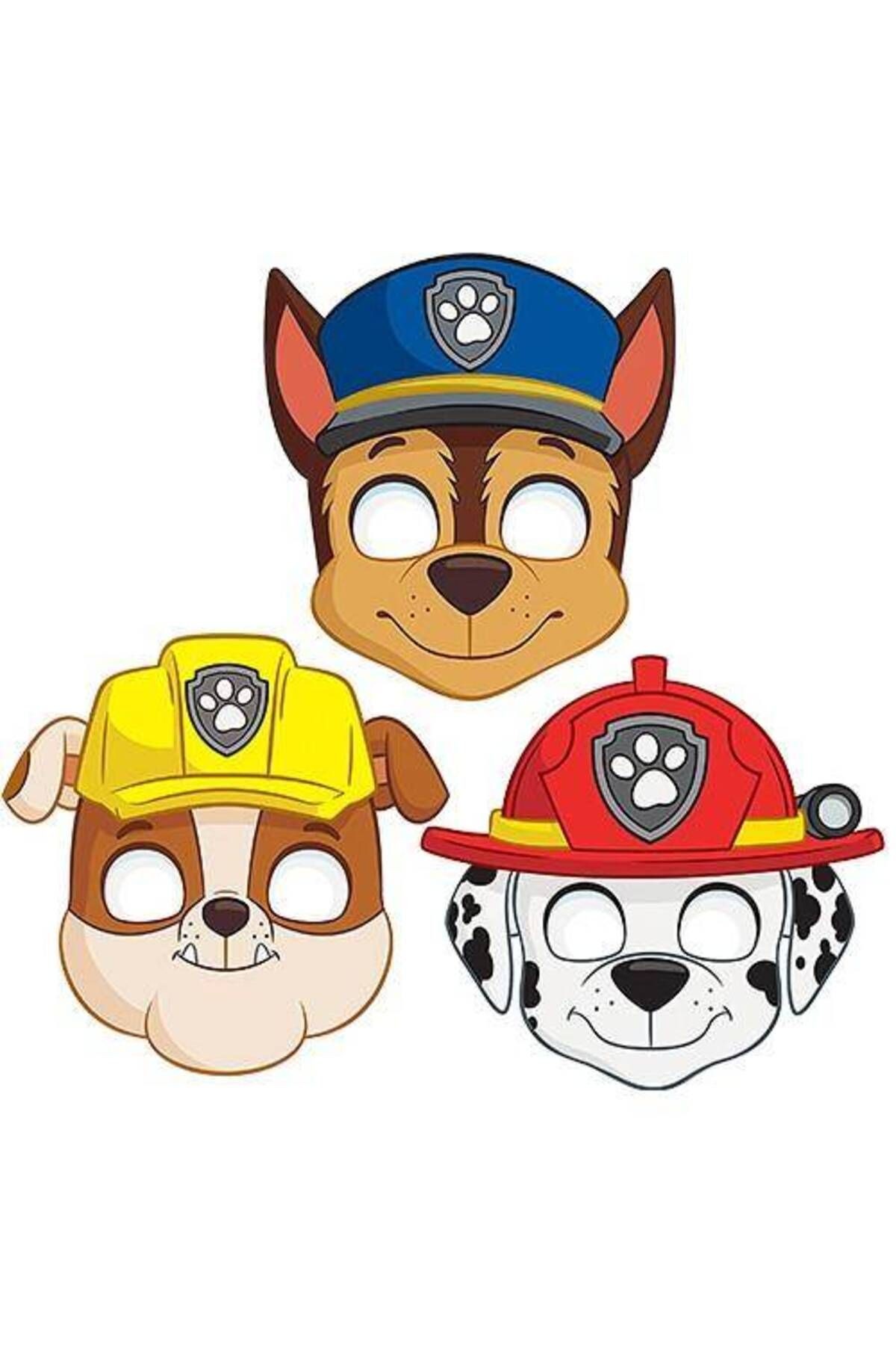 6 Adet Paw Patrol Kağıt Maske