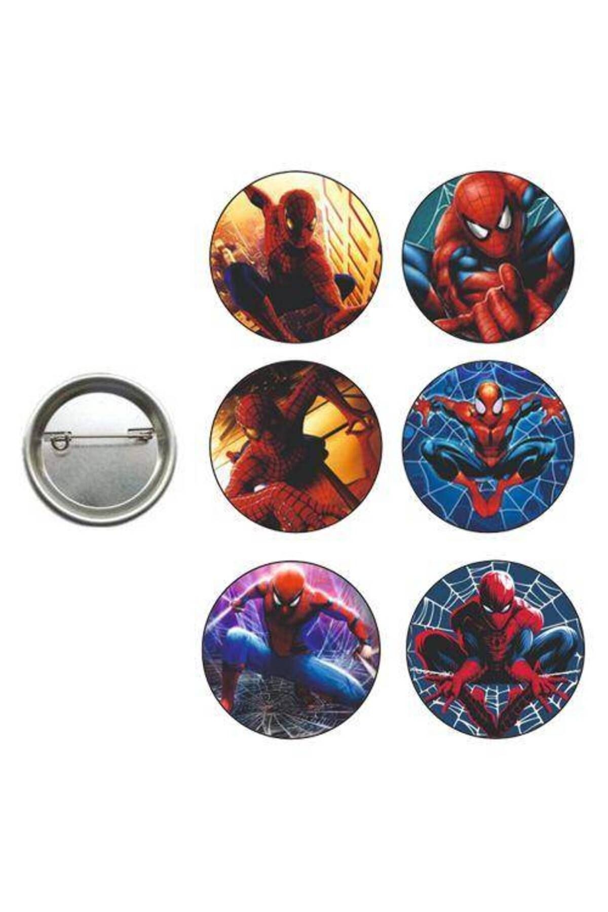 Spiderman Hediyelik Parti Rozeti (6 ADET)