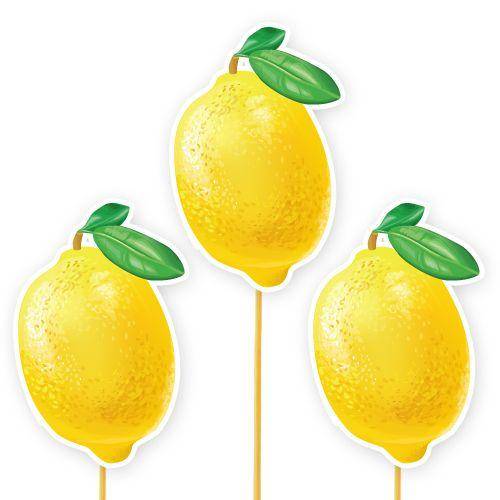 Limon Temalı Çubuklu Parti Aksesuarı 6 Adet