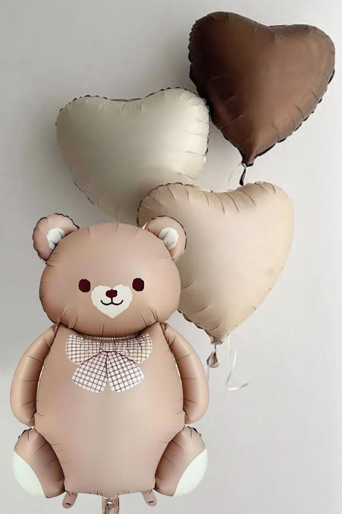 Retro Ayıcık Karamel Folyo Balon Set