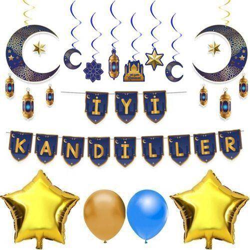 İyi Kandiller Ramazan Mavi Dekor Seti 8 Parça