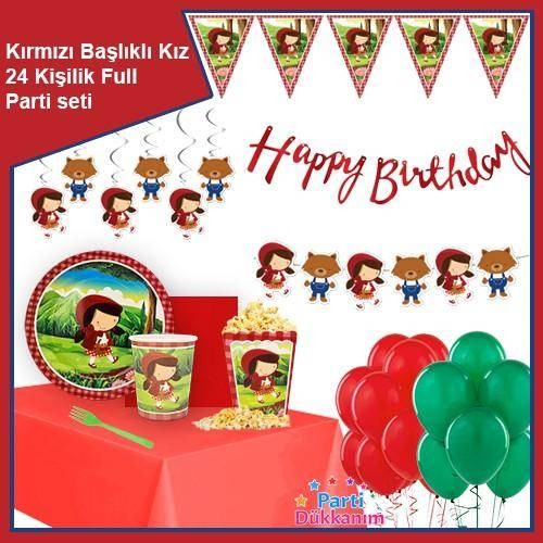 Kırmızı Başlıklı Kız 24 Kişilik Parti Seti