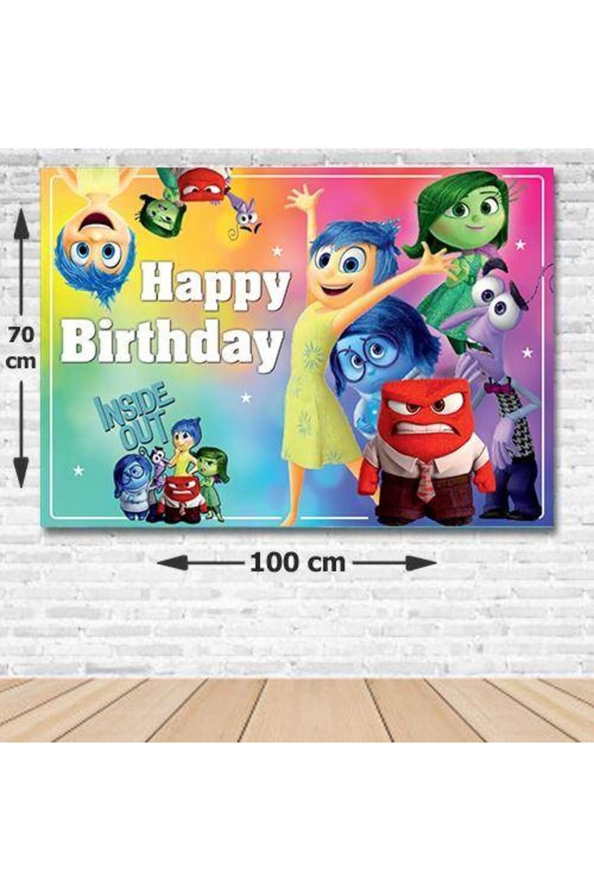 Ters Yüz (İnside Out) Doğum Günü Afişi Fotosuz 70*100 cm