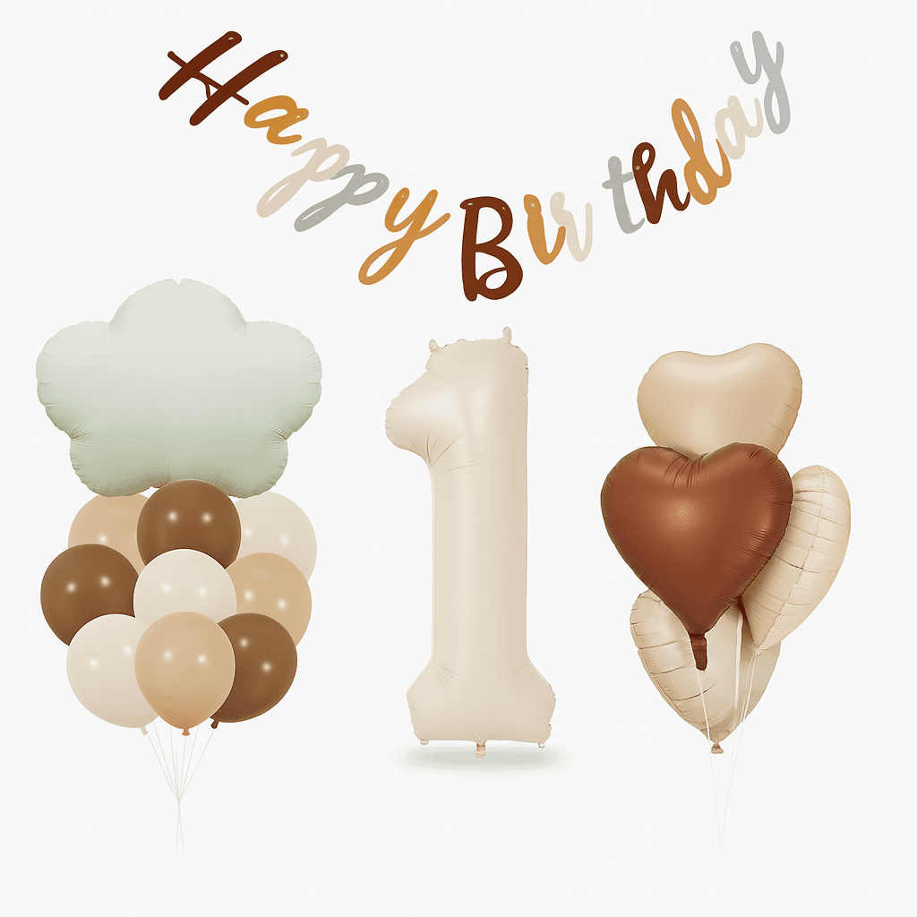 Retro 1 Yaş Doğum Günü Balon Seti