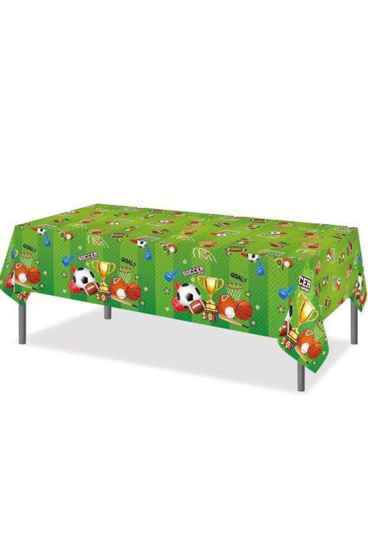 Spor Temalı Masa Örtüsü (Basketbol - Futbol) 130x220 cm