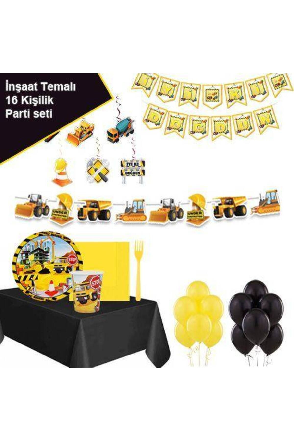 İş Makineleri Parti Seti 16 Kişilik