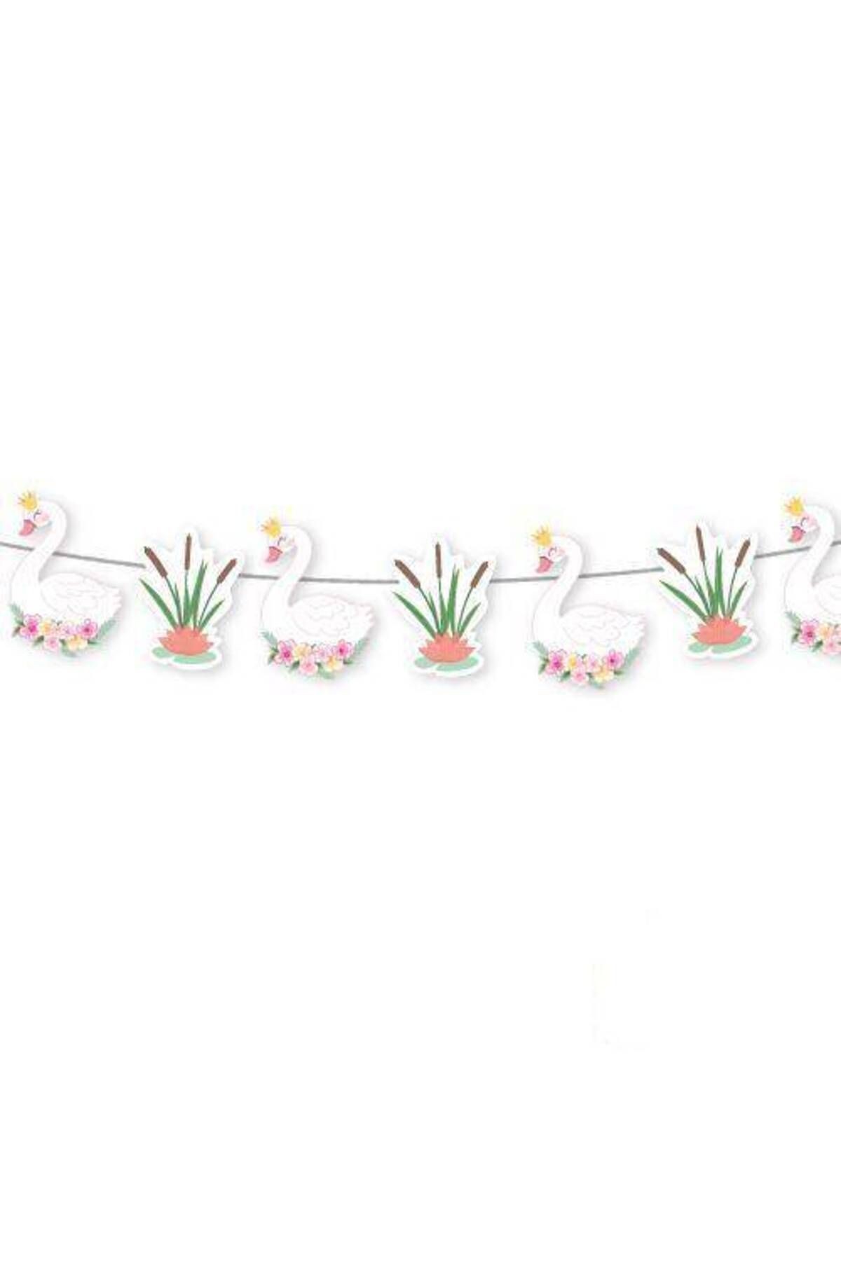 Kuğu Temalı Dekoratif Banner 140x17 Cm
