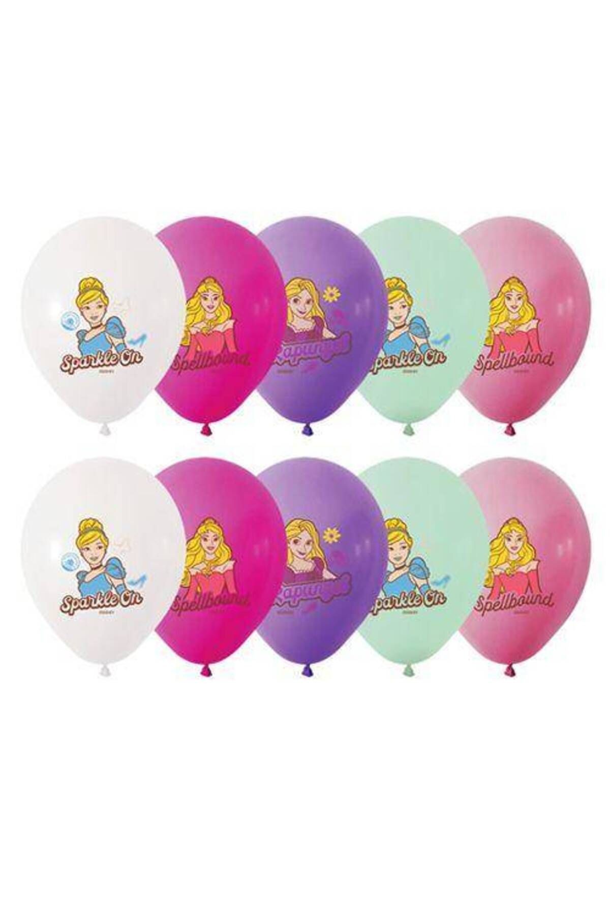 Prenses Baskılı Balon (10 adet)