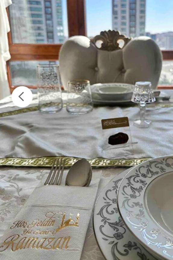 Hoş Geldin Ramazan Yaldızlı Cepli Peçete 12'li