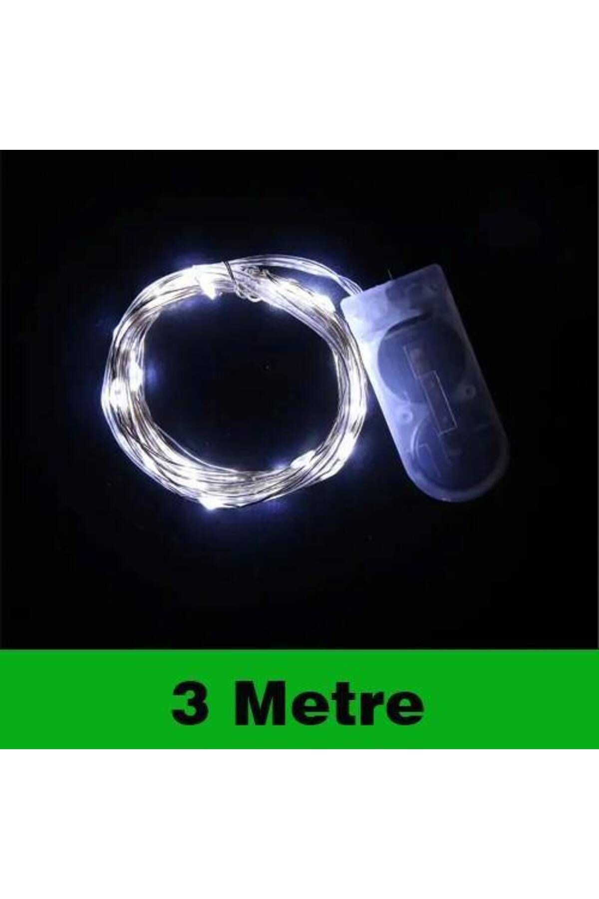 3 Metre Kendinden Pilli Peri Led Işık Beyaz 1 Adet