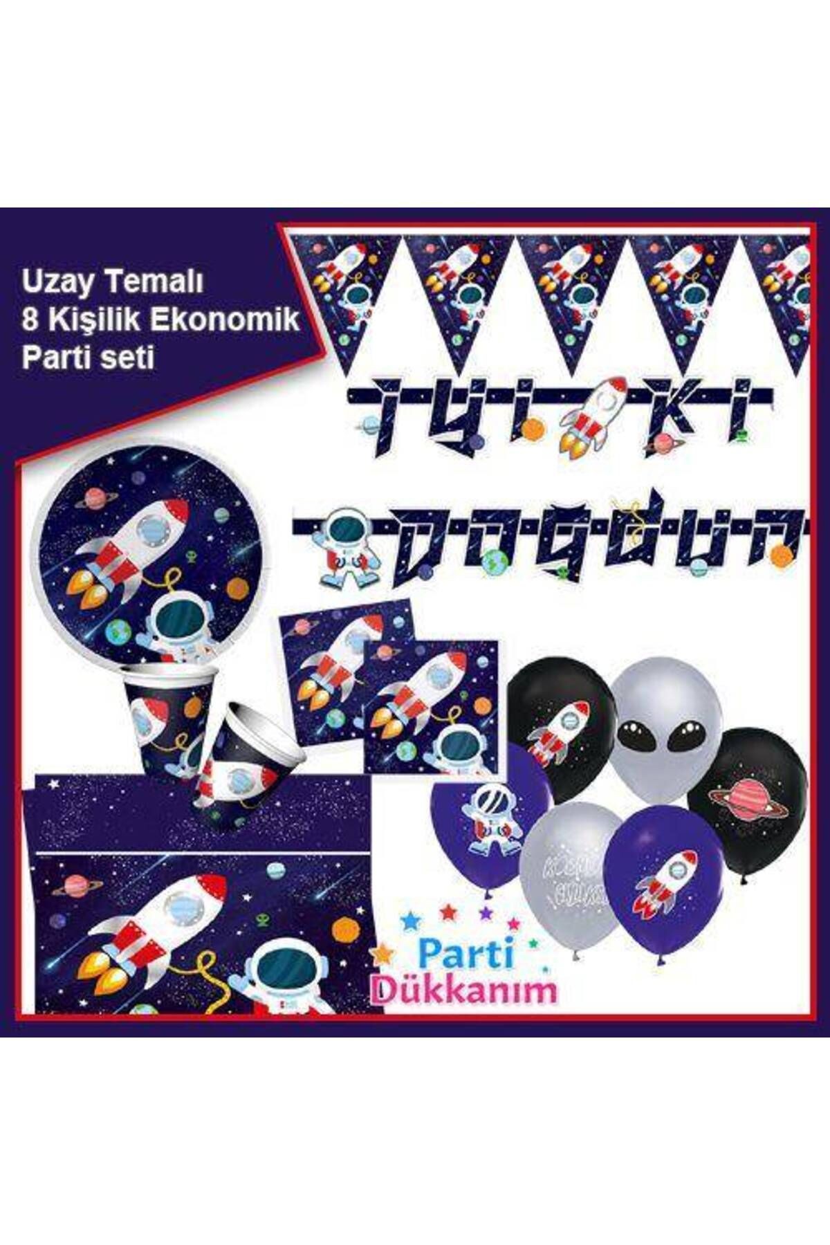 Uzay Temalı 8 Kişilik Ekonomik Parti Seti