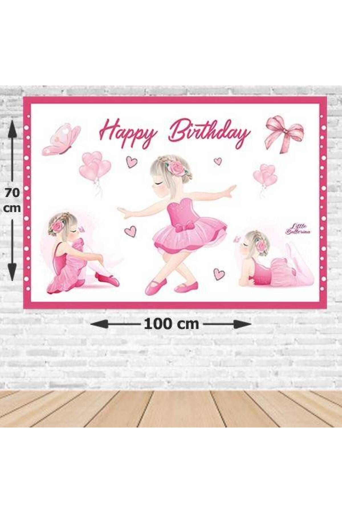 Balerin Doğum Günü Afişi Fotosuz 70*100 cm