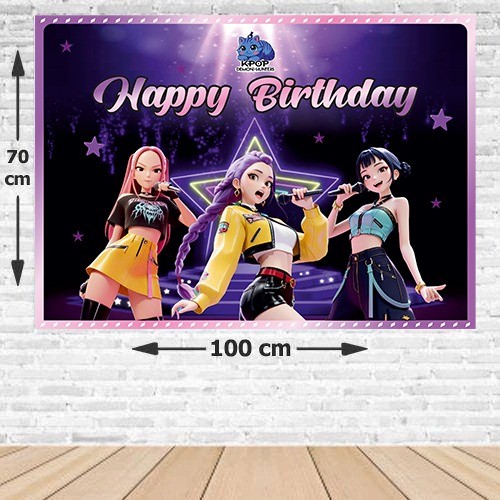 K-POP Doğum Günü Süsleri Parti Afişi