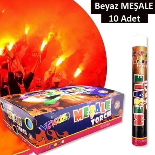 Beyaz Meşale 10 Adet
