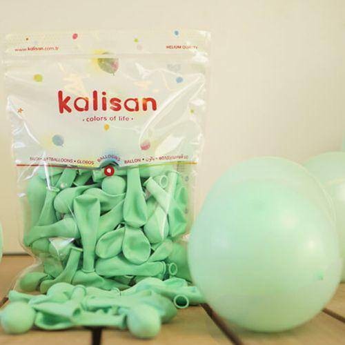 6 inç Makaron Balon Mint Yeşili 20 Adet