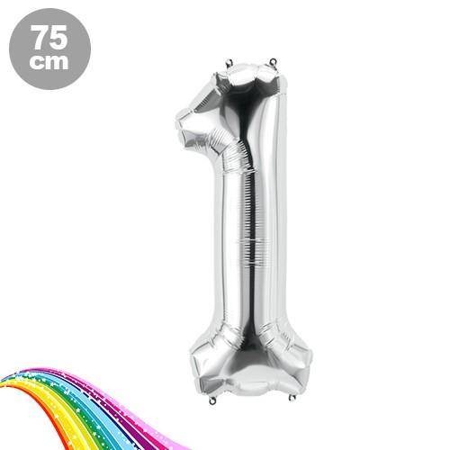 1 Sayı Folyo Balon Gümüş (75 cm)