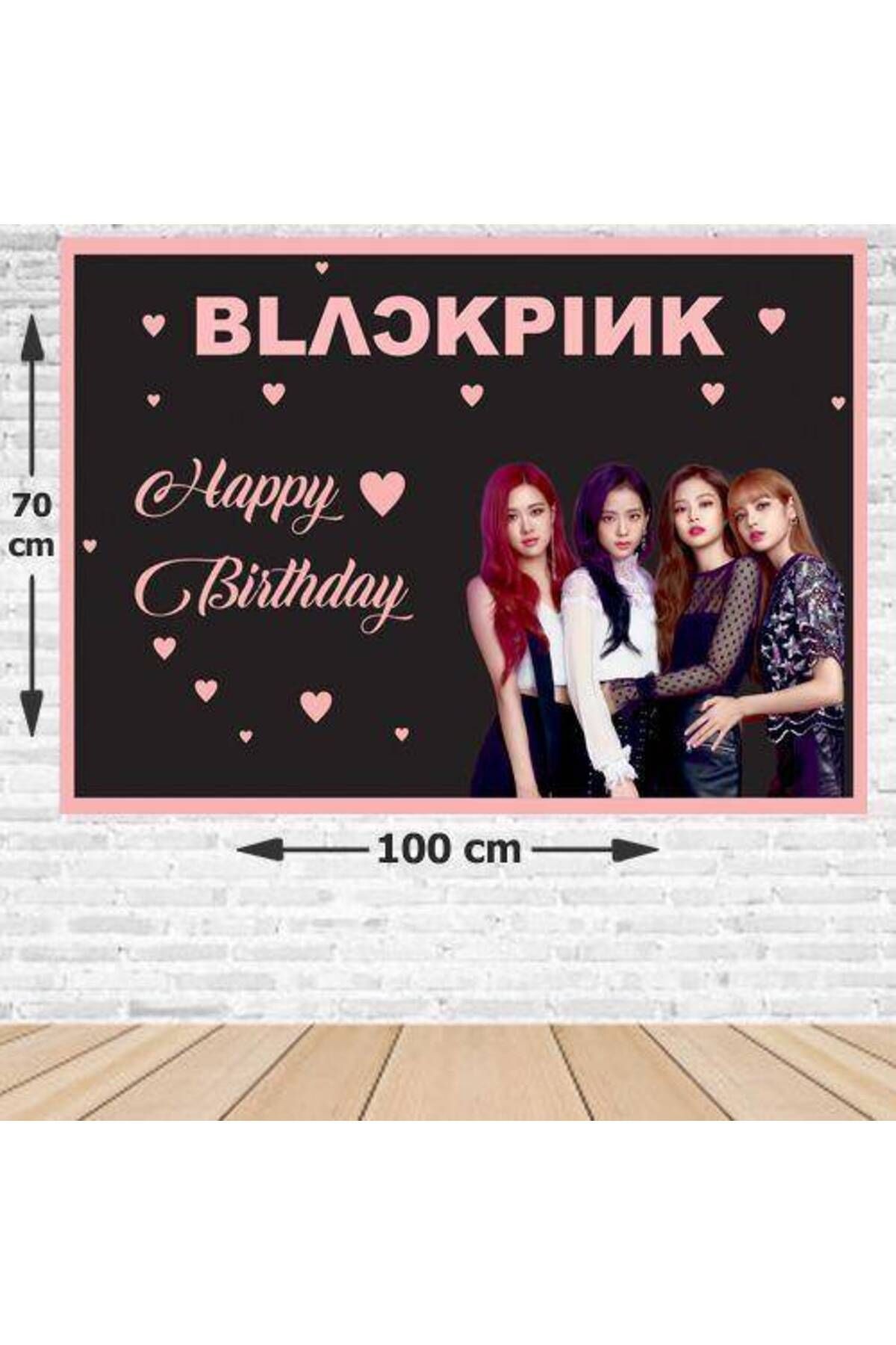Black Pink Doğum Günü Parti Afişi Model-2 70*100 Cm