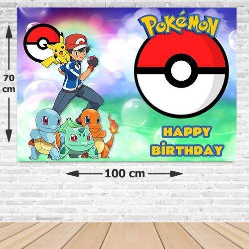 Pokemon Doğum Günü Parti Afişi 70*100 cm