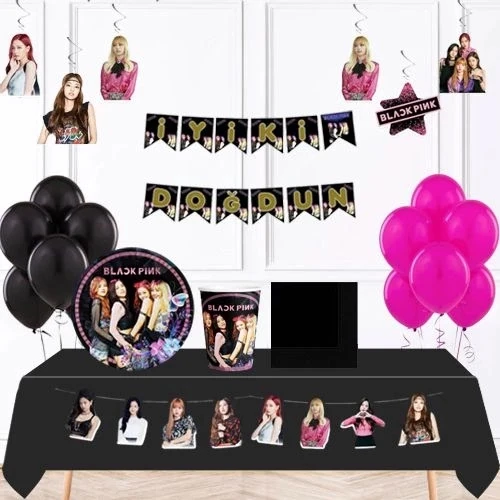Black Pink 8 Kişilik Parti Seti