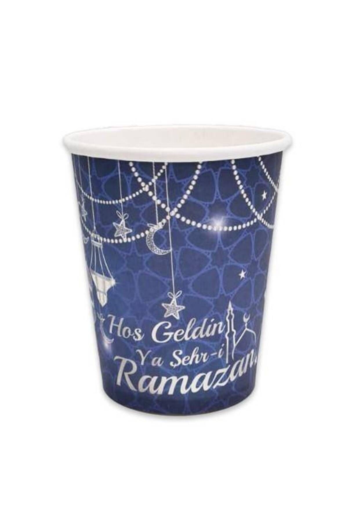 Hoş Geldin Ramazan Bardak Mavi 8 Adet
