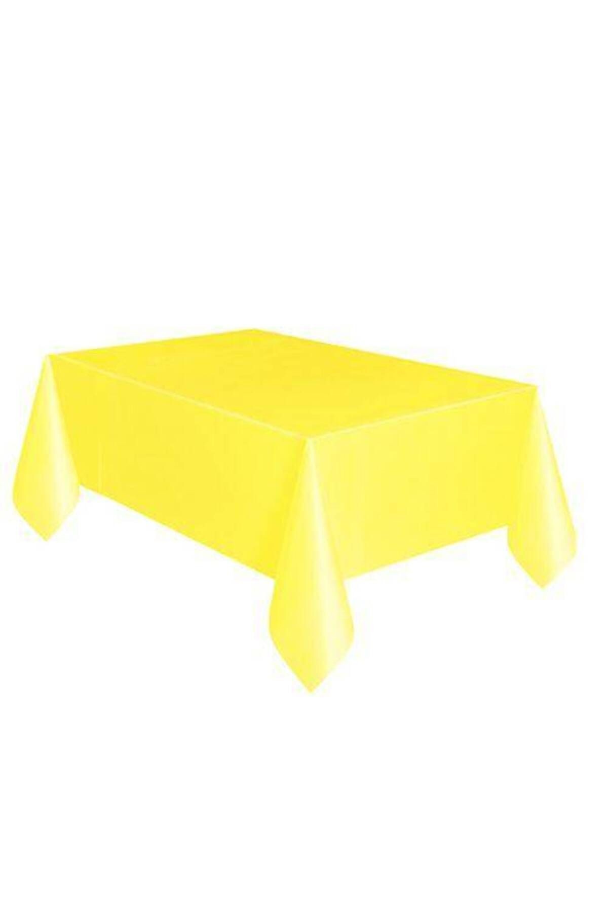 Sarı Masa Örtüsü Plastik 137x183 Cm