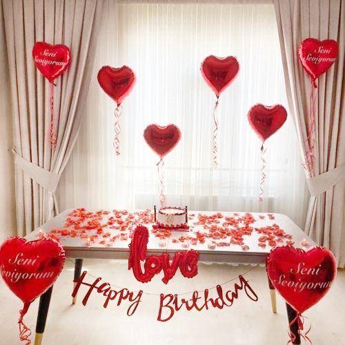 Sevgiliye Sürpriz Romantik Masa Süsleme Seti