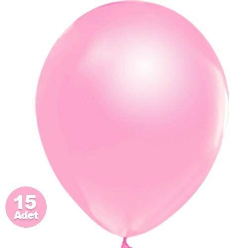 Pembe Balon Metalik 15 Adet