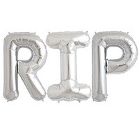 RIP Gümüş Renkli Folyo Balon 100 cm 