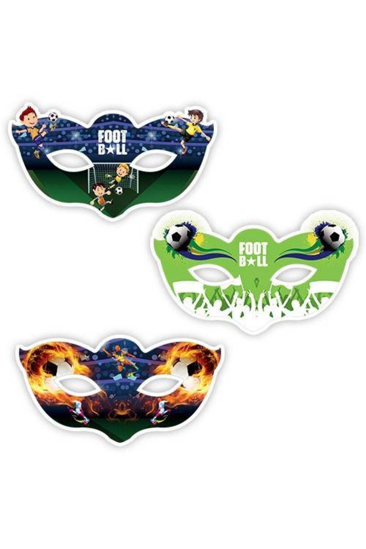 6 Adet Futbol Kağıt Maske