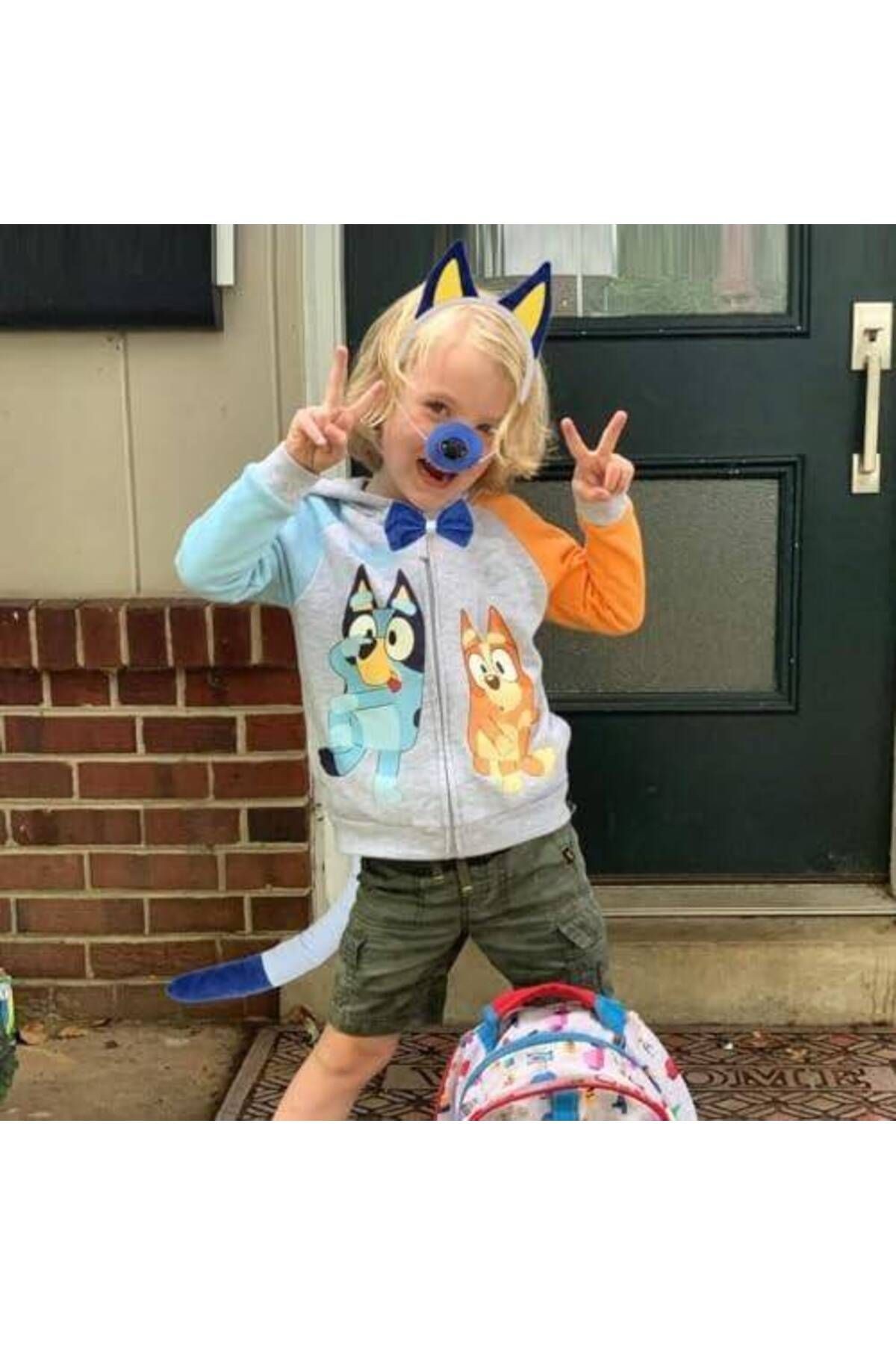 Bluey Taç Kuyruk Papyon Burun Set 4 Parça