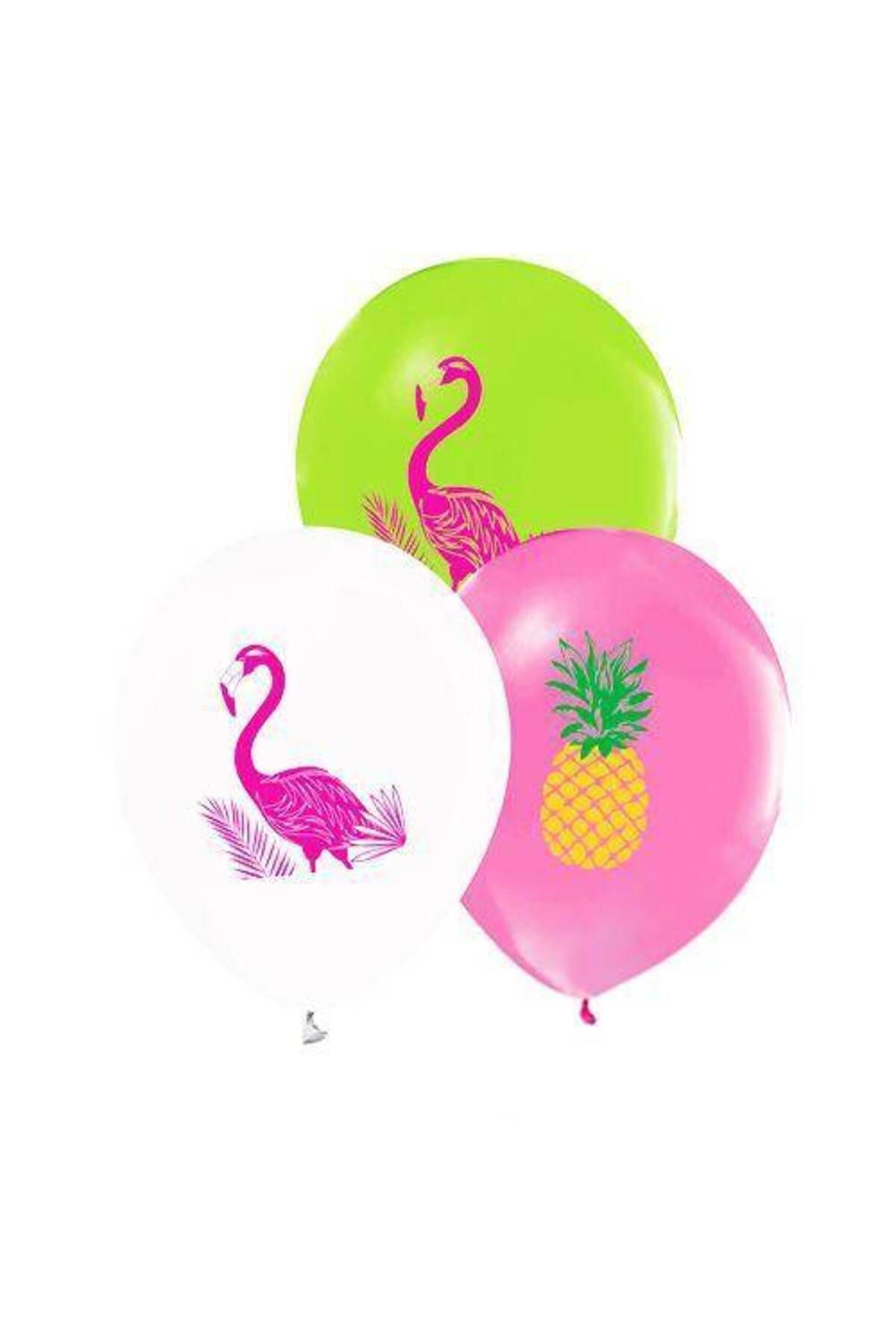 Flamingo Ananas Balon (10 Adet)