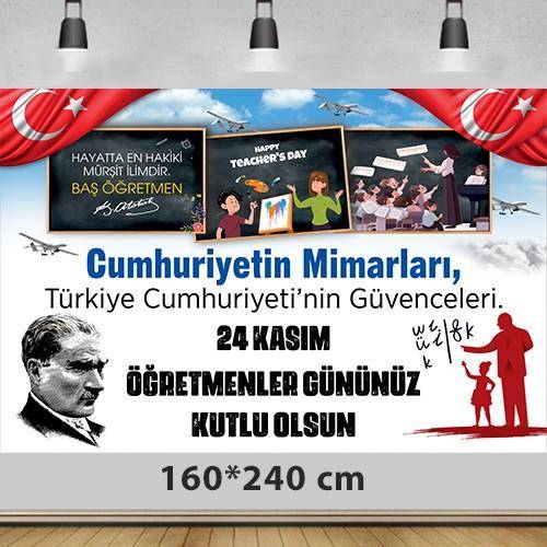 24 Kasım Öğretmenler Günü 160*240 cm Afiş