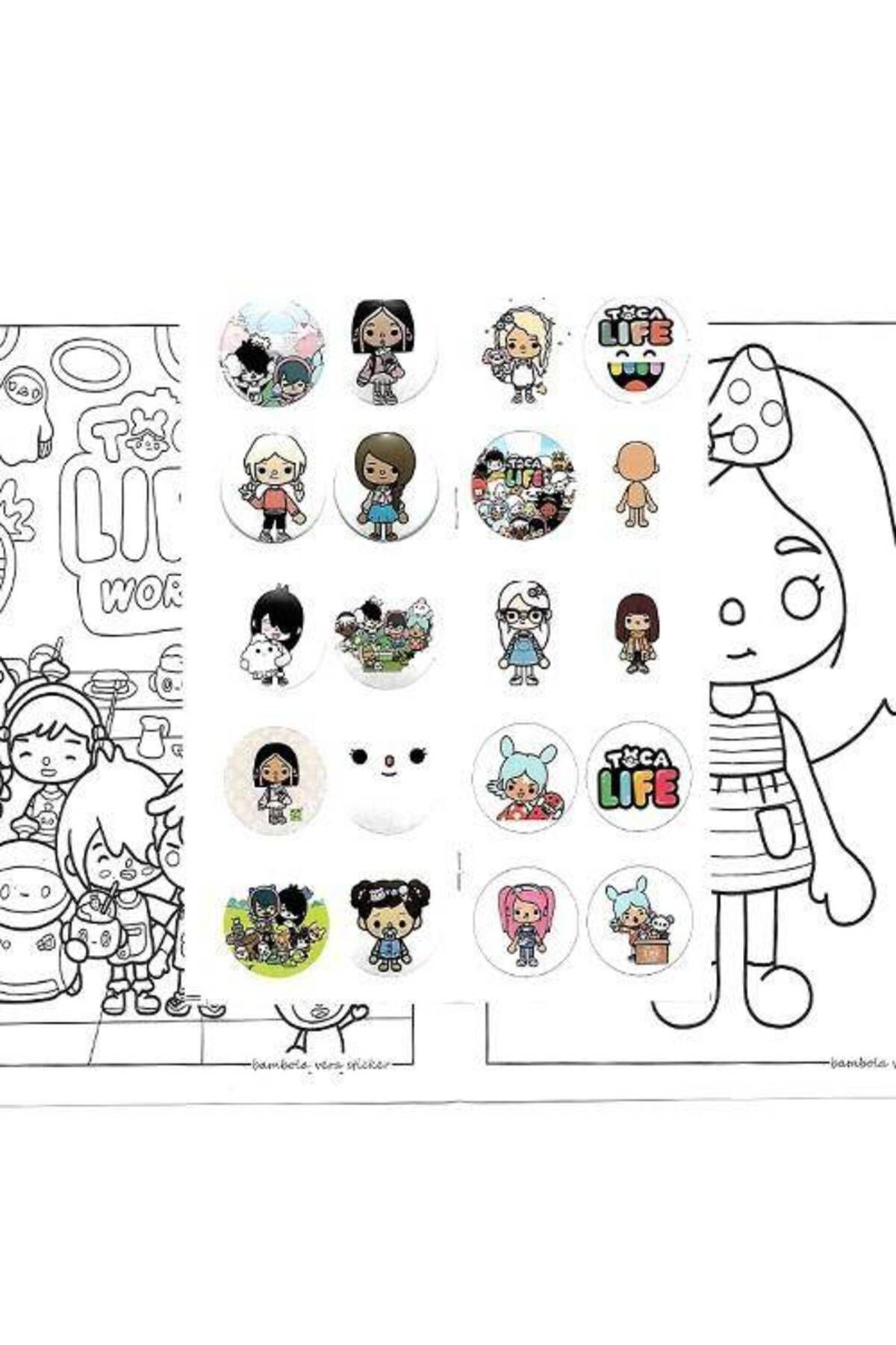 Stickerlı Toca Boca Boyama Kitabı (16 SAYFA)