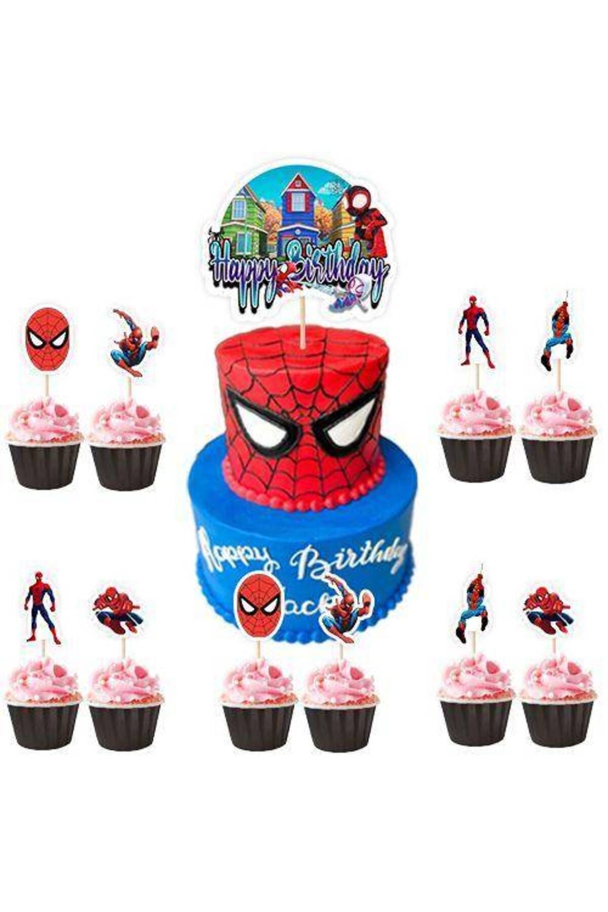 Spiderman Cake Topper Set