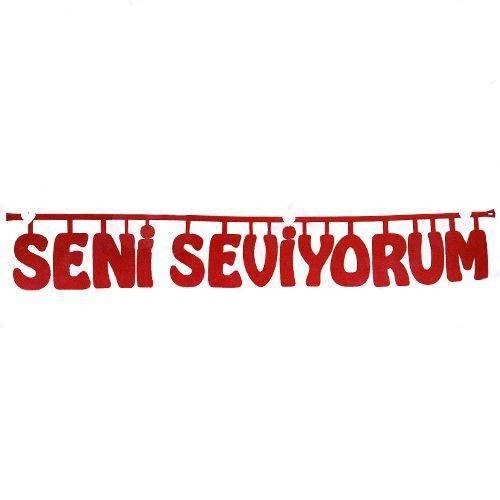 Seni Seviyorum Keçe Süs 146 cm