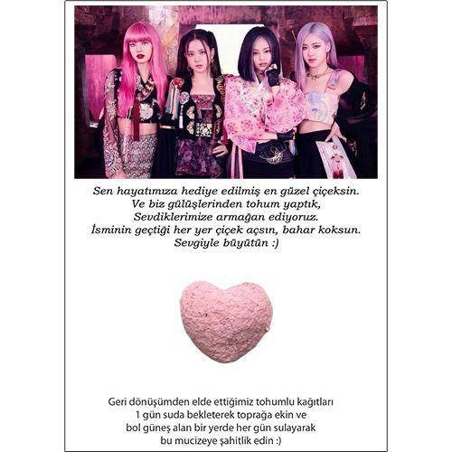 Black Pink Hediyelik Tohum Kartı 5 adet