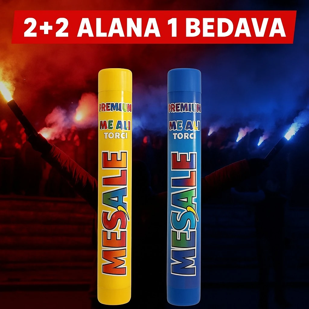 Sarı Lacivert Taraftar Maç Meşale Seti 