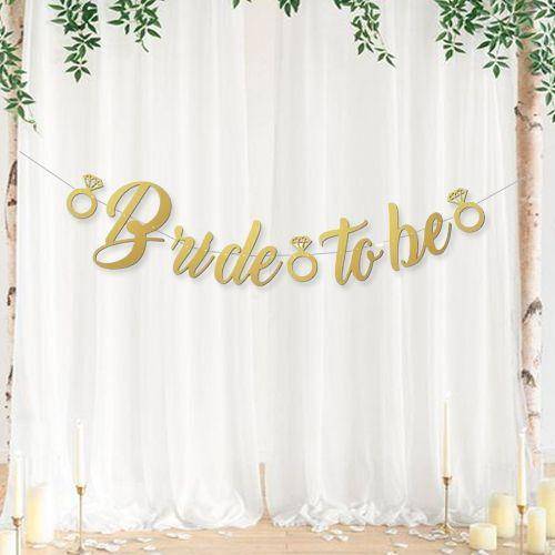 Bride To Be Gold Kaligrafi Banner 170 cm