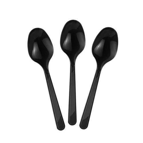 Siyah 25'li Plastik Kaşık 