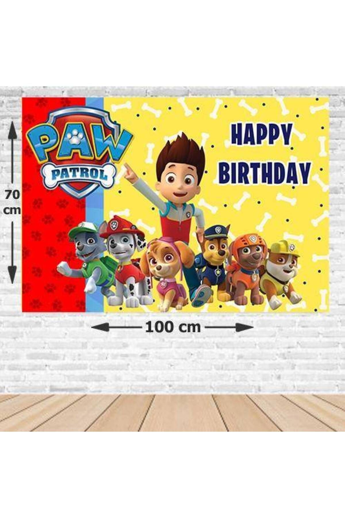 Paw Patrol Doğum Günü Afişi Fotosuz 70*100 cm