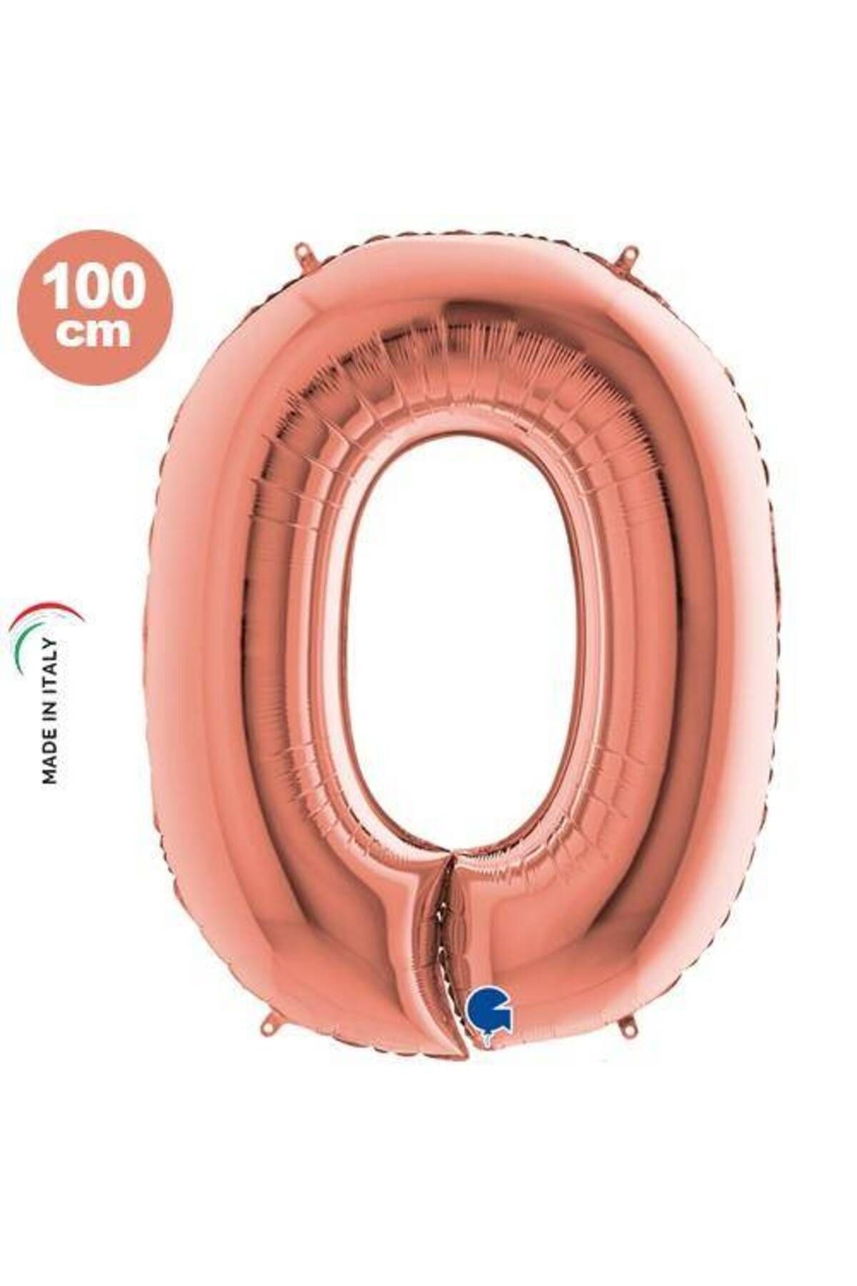 0 Rakam Folyo Balon Rose Gold (100X70 CM)