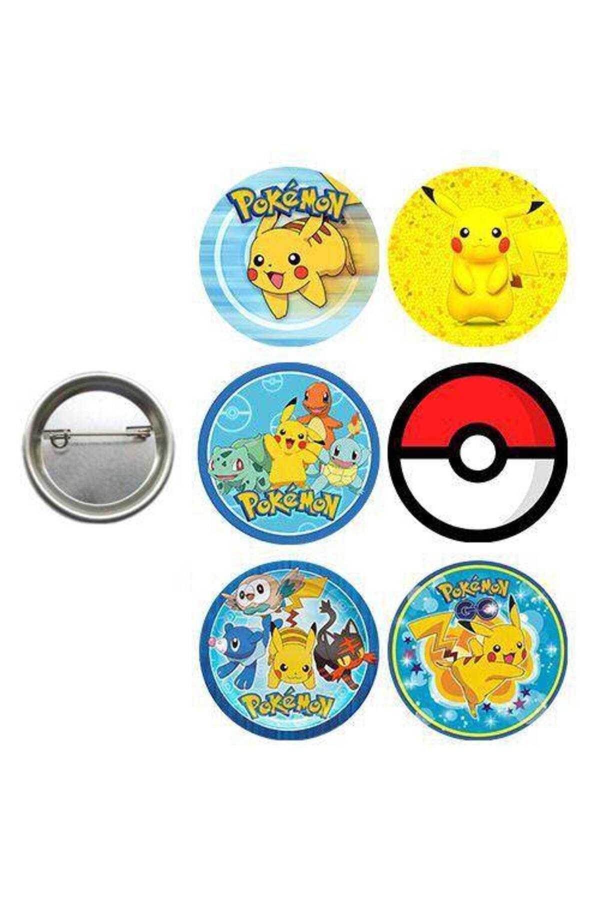 Pokemon Hediyelik Parti Rozeti (6 Adet)