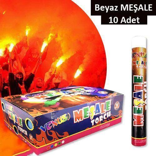 Beyaz Meşale 10 Adet