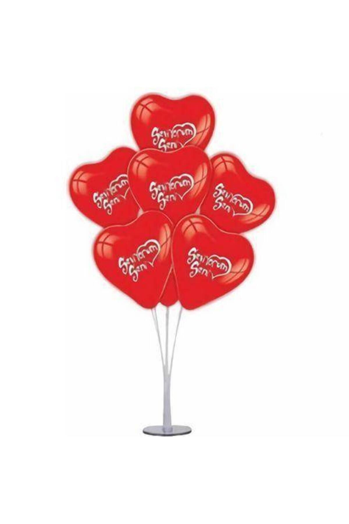 Seni Seviyorum Kalpli Balon Standı