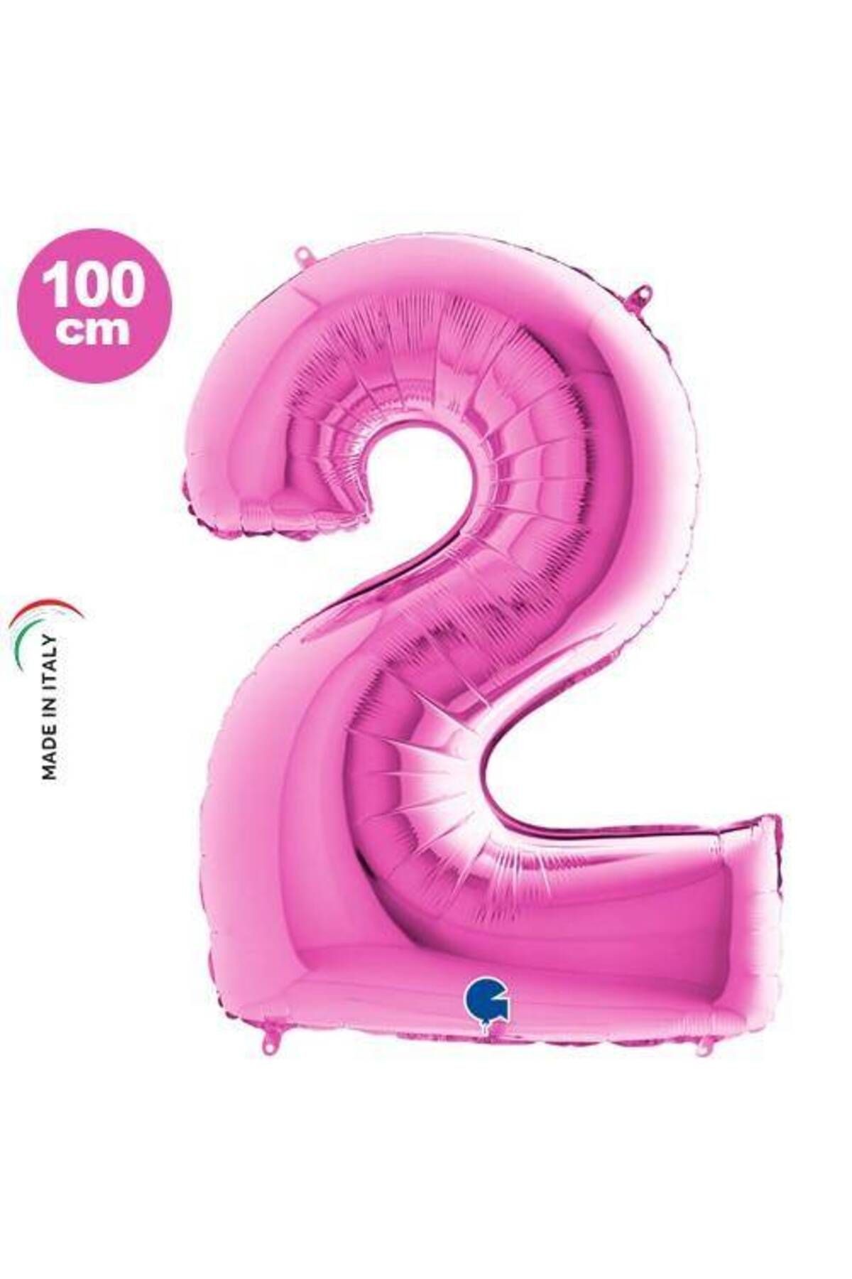 2 Rakam Folyo Balon Pembe (100 cm)