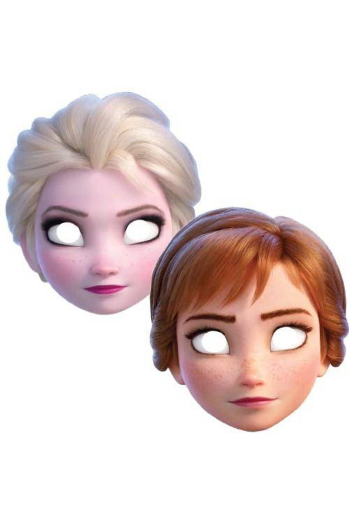 6 Adet Frozen 2 Anna Elsa Kağıt Maske