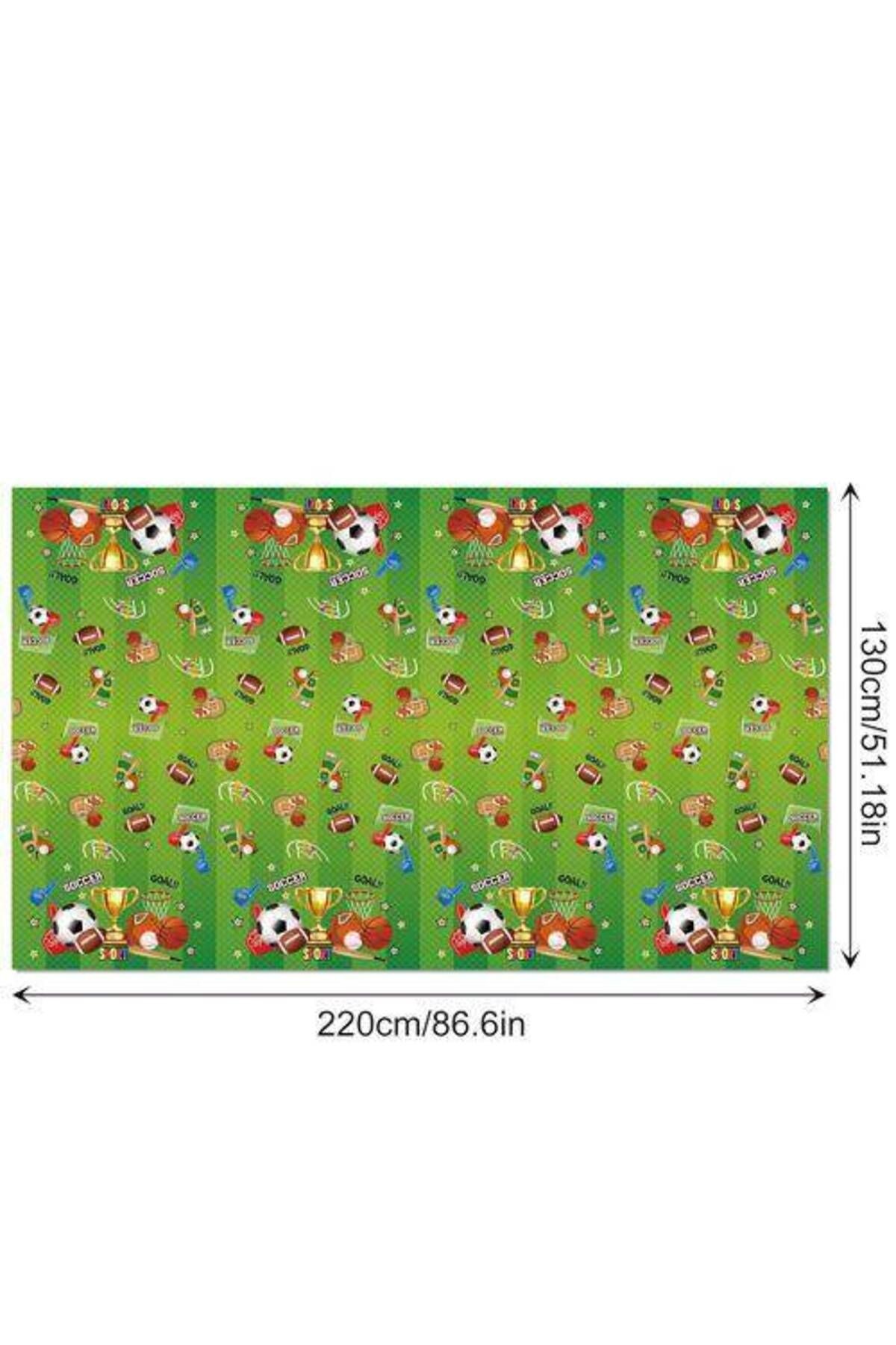 Spor Temalı Masa Örtüsü (Basketbol - Futbol) 130x220 cm
