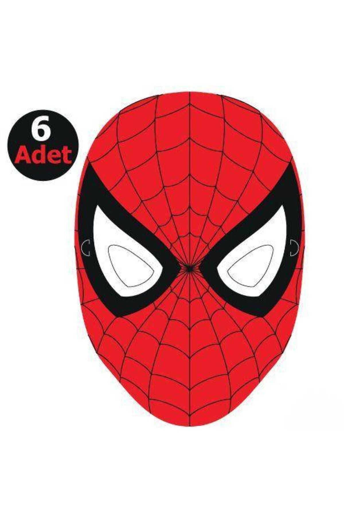 Spiderman Kağıt Maske (6 Adet)