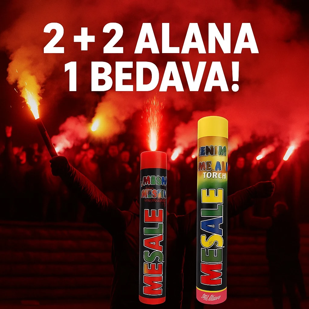 Sarı Kırmızı Taraftar Maç Meşale Seti 