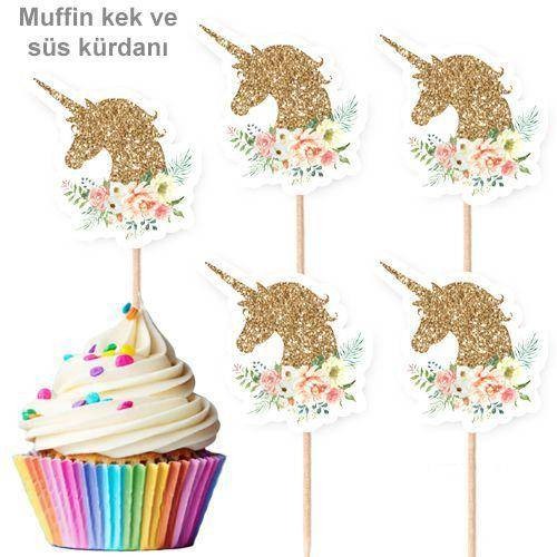 Parıltılı Unicorn 10'lu Şekilli Kürdan